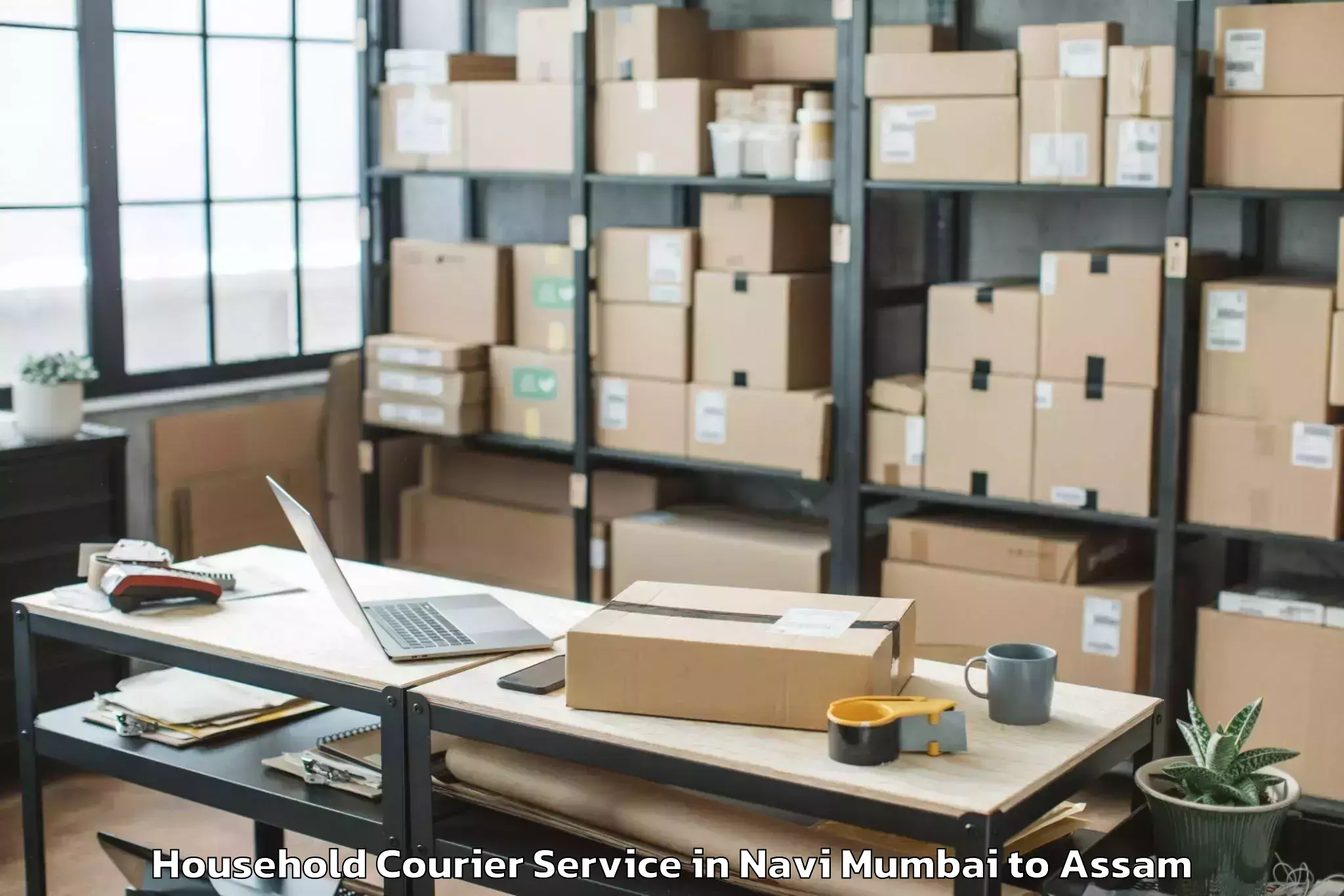 Navi Mumbai to Lakhipur Household Courier Booking